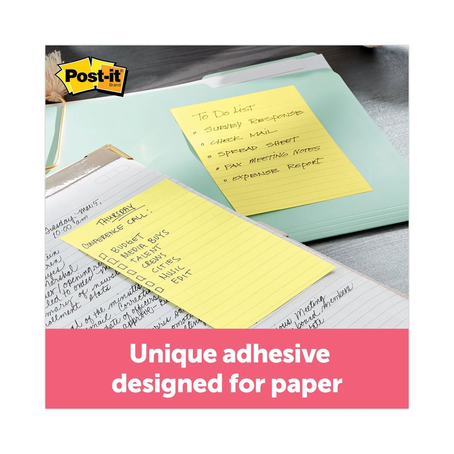Post - it Original Pads in Canary Yellow, Note Ruled, 4" x 6", 100 Sheets/Pad, 12 Pads/Pack - themonogram manor 