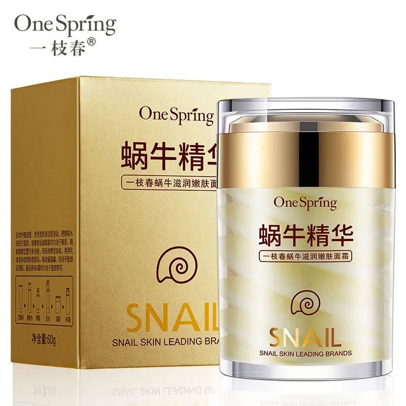 Snail Face Cream + Retinol Eye Massage Roller Serum 2Pcs Moisturizing Eye Bag Face Cream Korean Skin Care Products - themonogram manor 