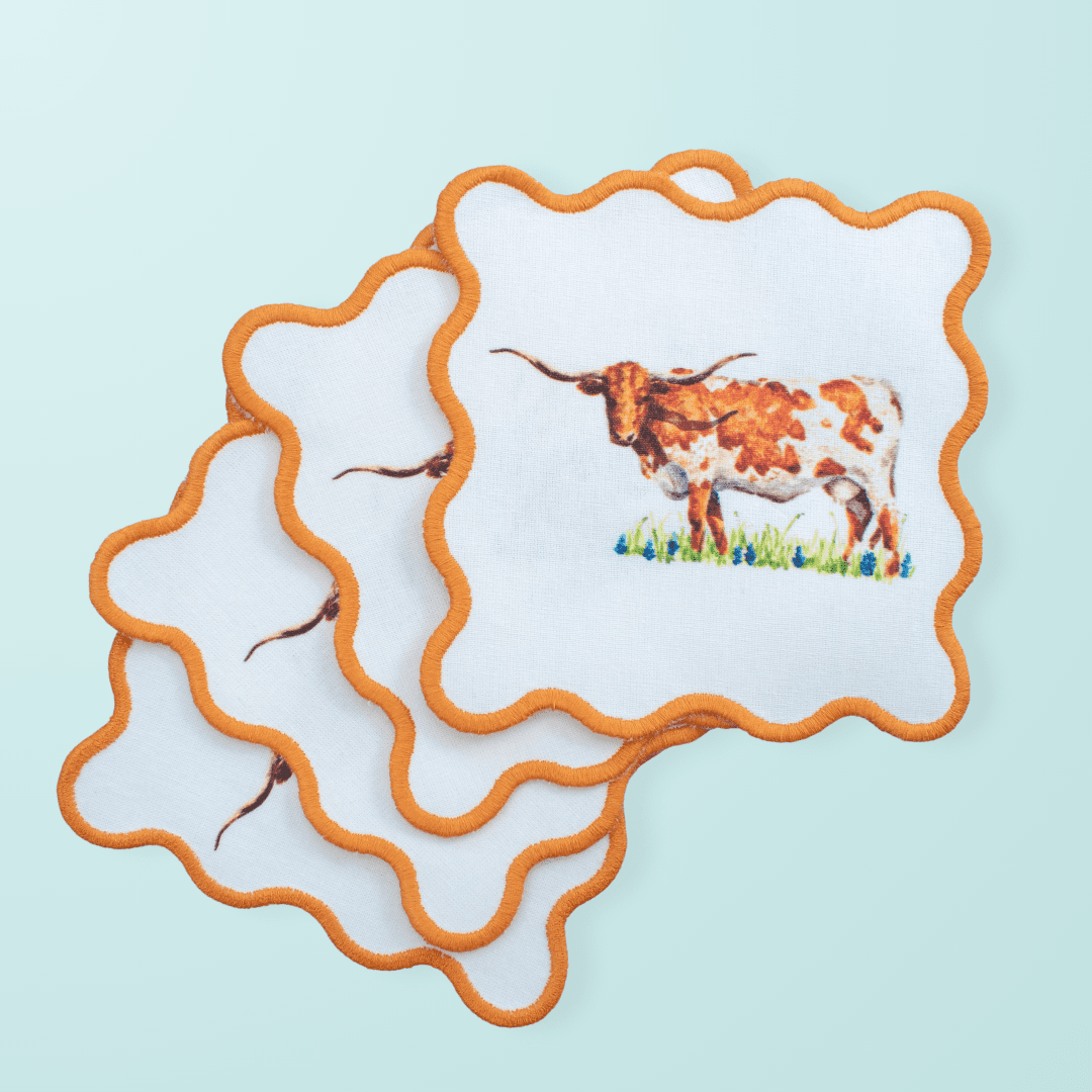 Longhorn Cocktail Napkins - themonogram manor 
