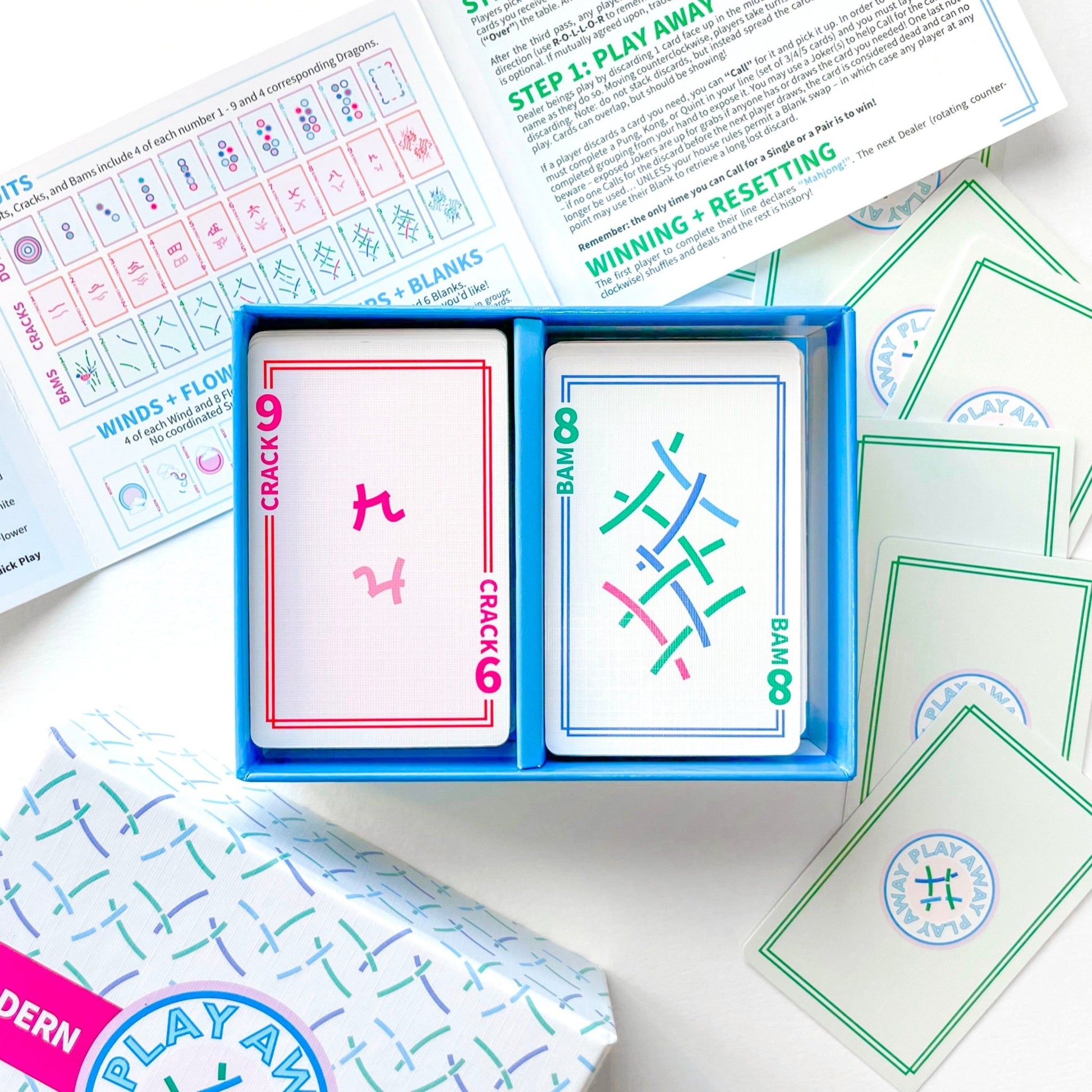 Play Away Mahjong Cards: Modern Edition - themonogram manor 