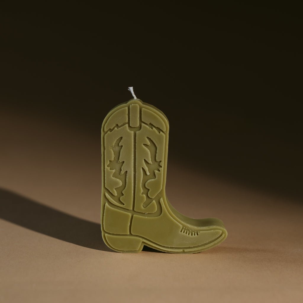 cowboy boot shape candles - themonogram manor 