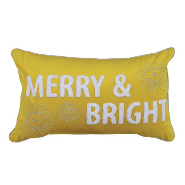 20" Merry & Bright Rectangle Pillow - themonogram manor 