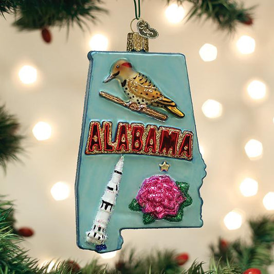 State Of Alabama Ornament - themonogram manor 