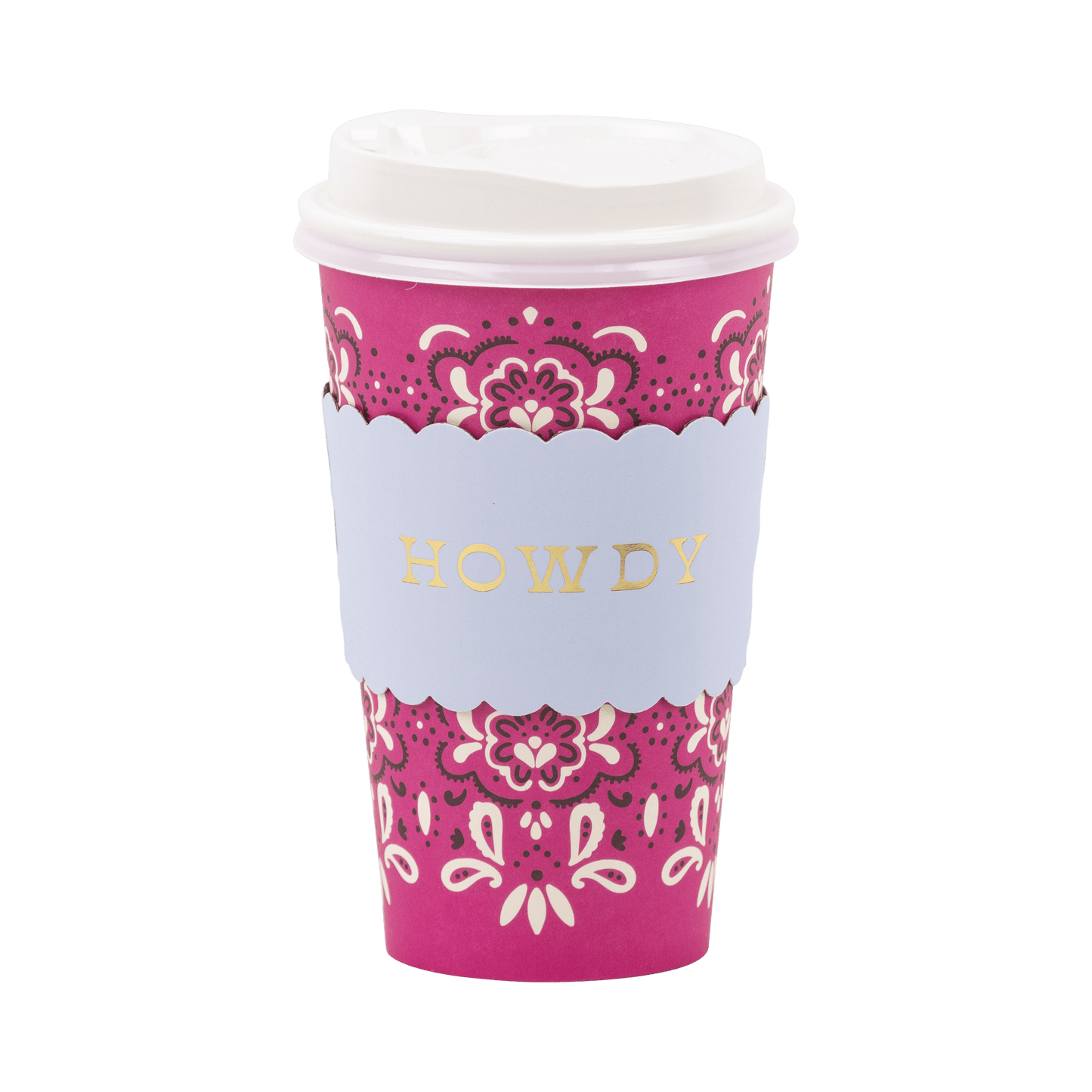 PLDSC11 - Cowgirl Pink Bandana To Go Cups - themonogram manor 