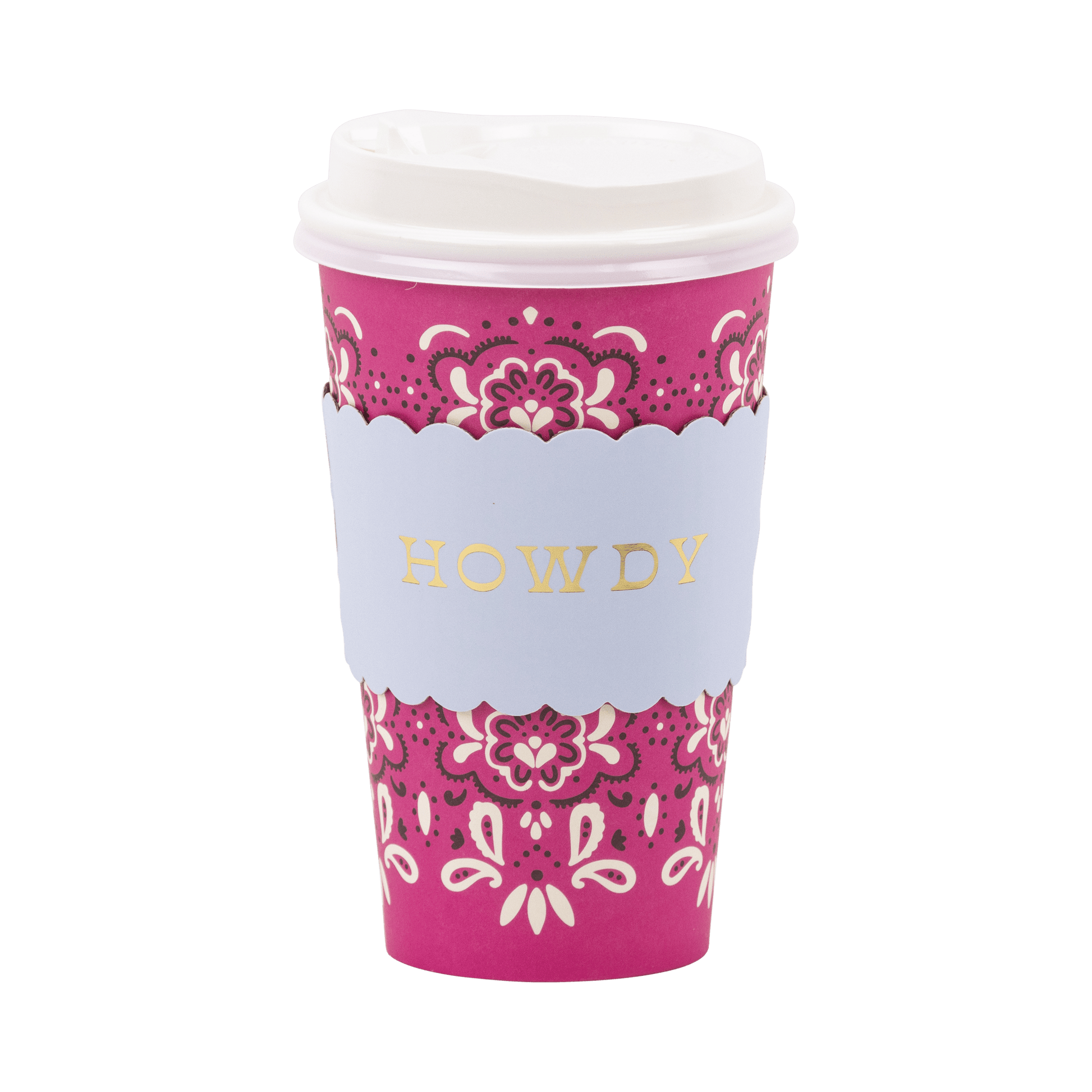 PLDSC11 - Cowgirl Pink Bandana To Go Cups - themonogram manor 