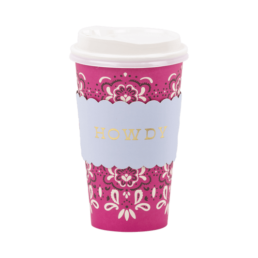 PLDSC11 - Cowgirl Pink Bandana To Go Cups - themonogram manor 