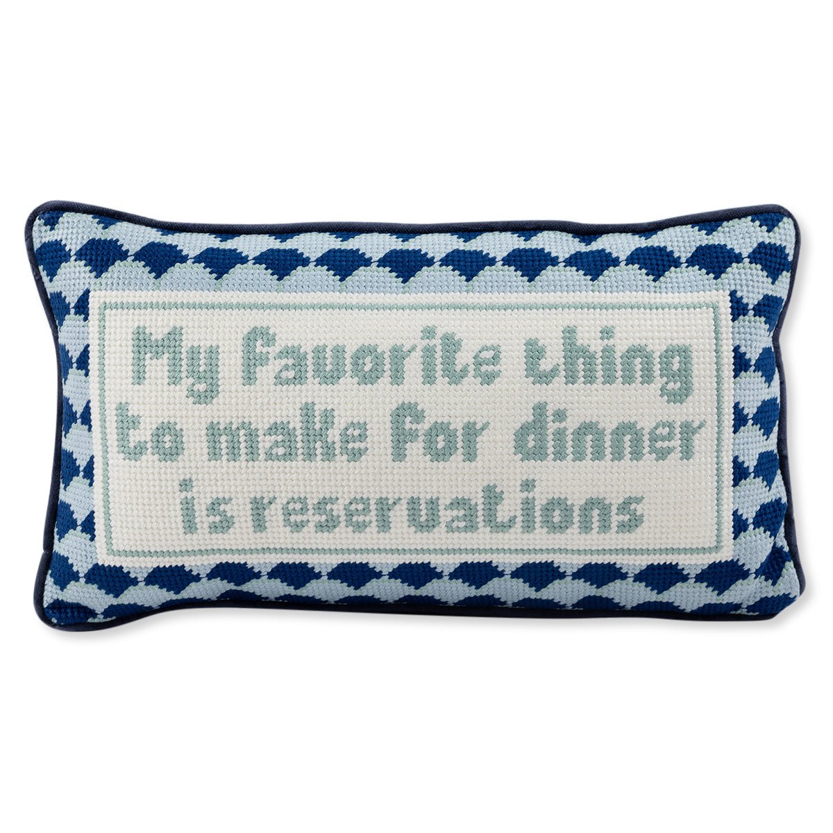 Reservations Needlepoint Pillow - themonogram manor 
