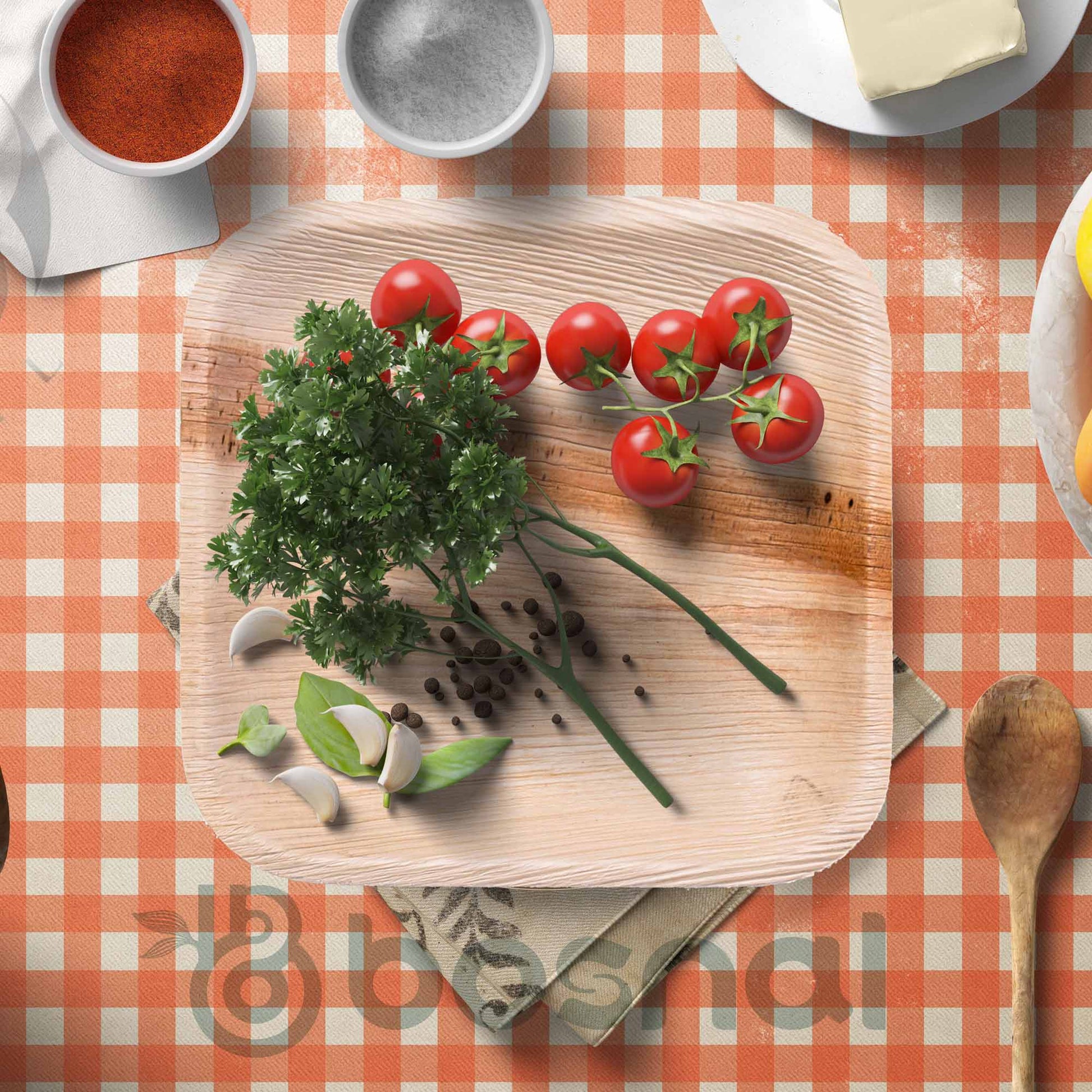 Bosnal - Palm Leaf Biodegradable Plates; 7 inch, Square - themonogram manor 