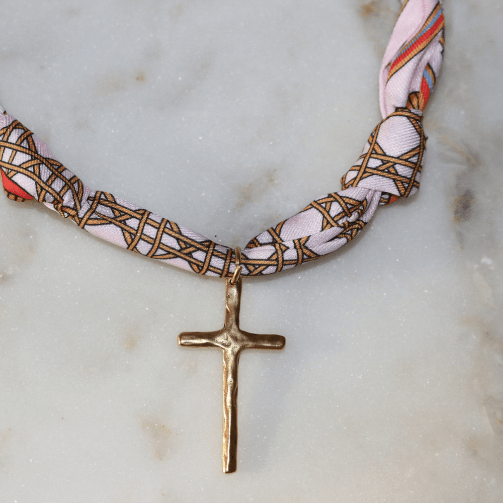 Blush and Belief Scarf Necklace - themonogram manor 