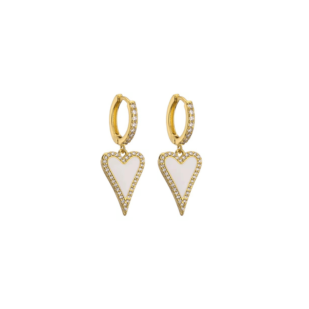 Modern Heart Drop Earrings - themonogram manor 
