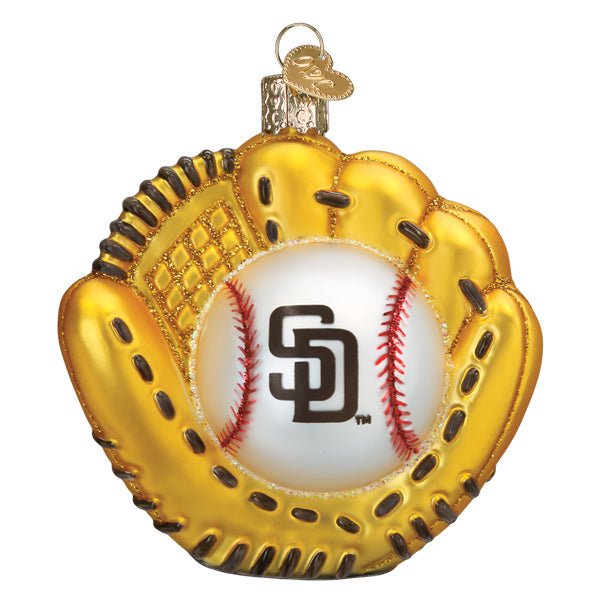 Padres Baseball Mitt Ornament - themonogram manor 