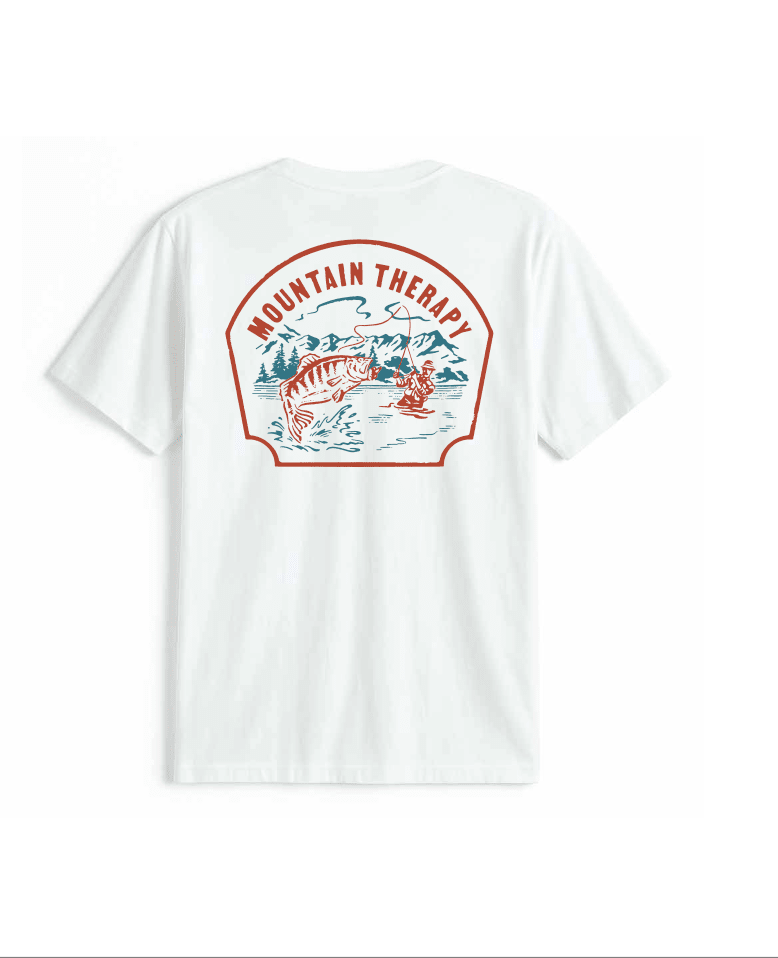 Mountain Therapy Pocket T-Shirt - White - themonogram manor 