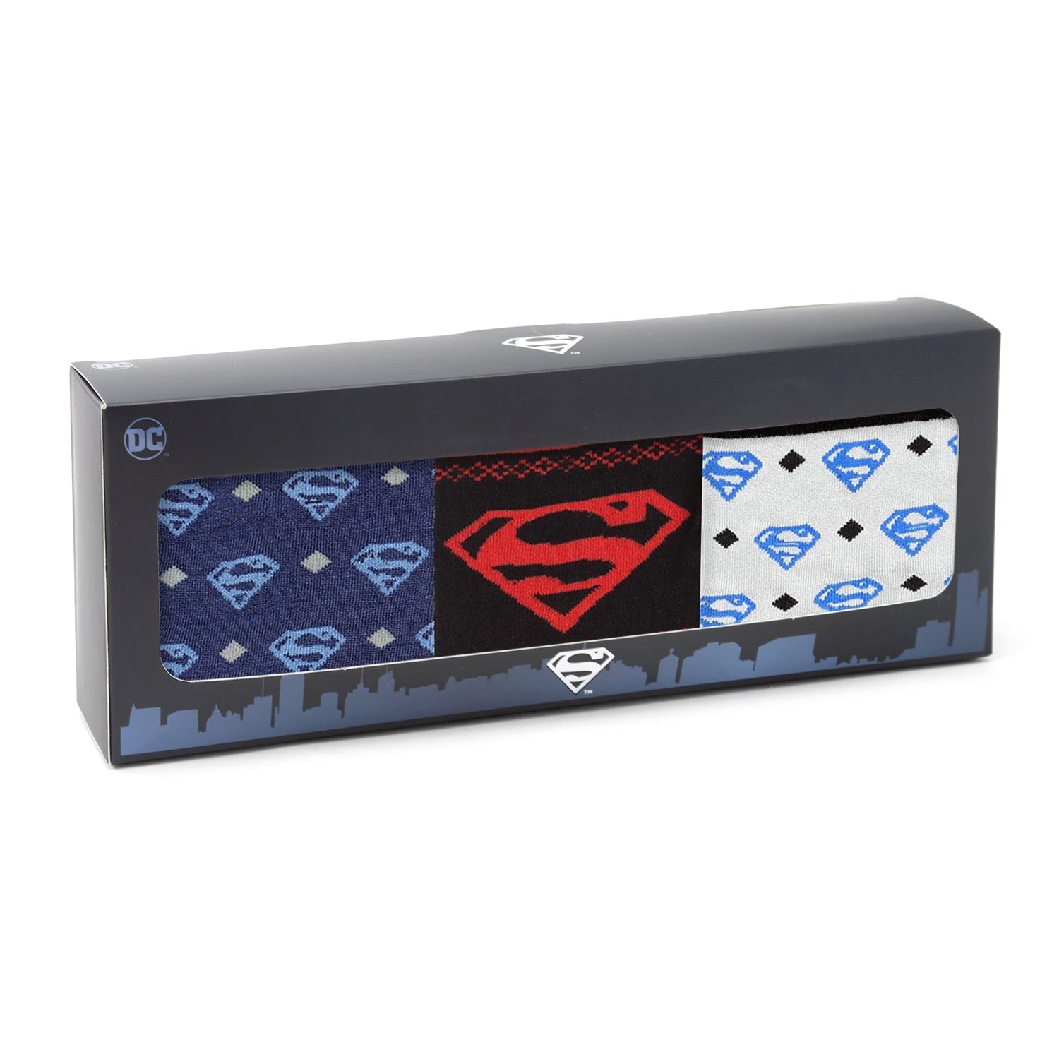 DC Superman 3 Pair Sock Gift Set - themonogram manor 