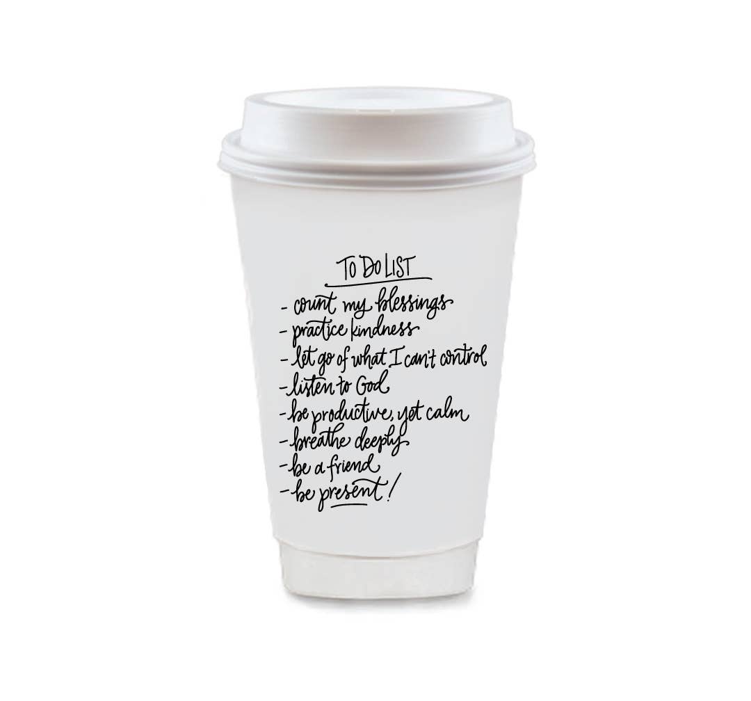 To - Do List | To - Go Coffee Cups (2 colors) - themonogram manor 