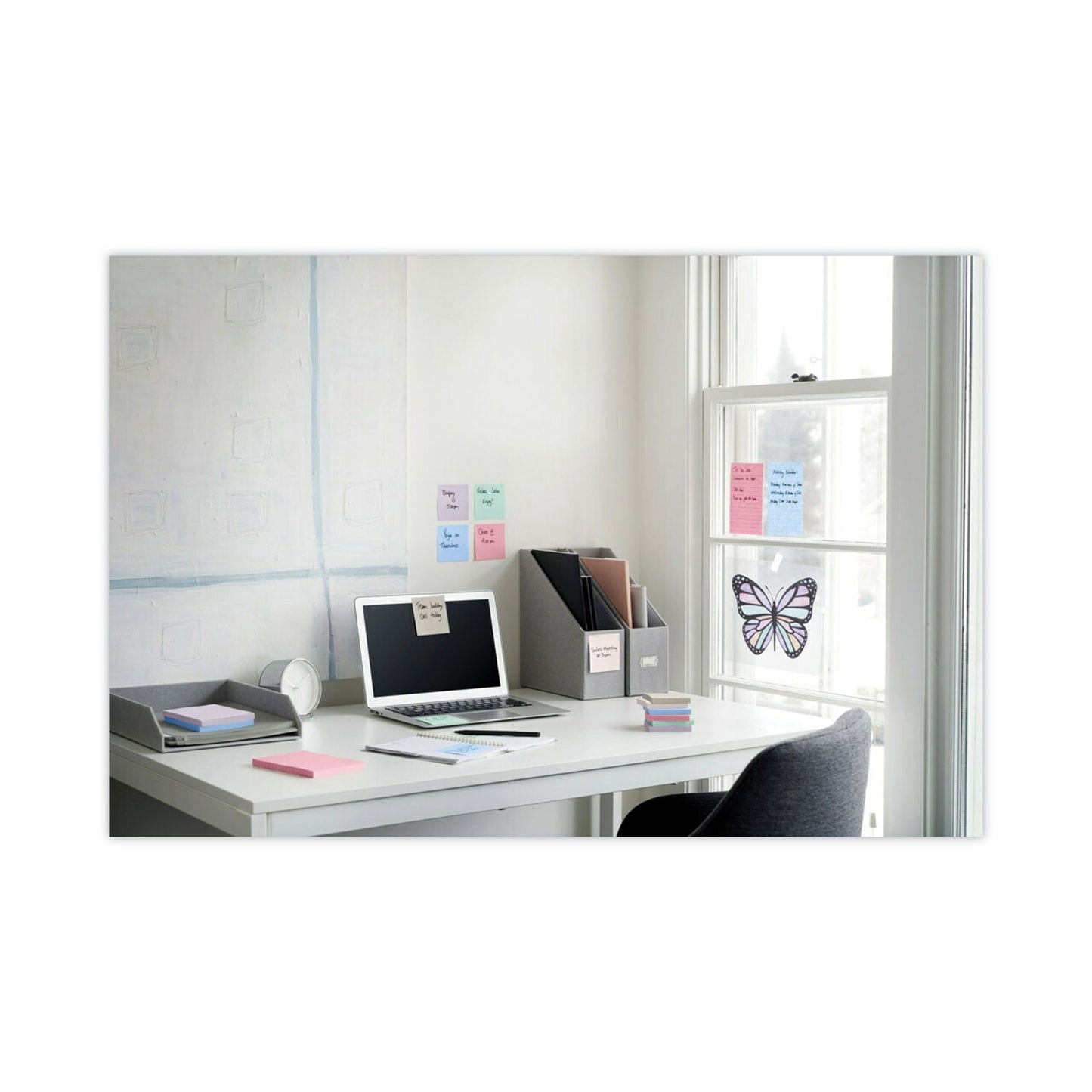Post - it Recycled Notes in Wanderlust Pastels Collection Colors, 3" x 3", 90 Sheets/Pad, 12 Pads/Pack - themonogram manor 