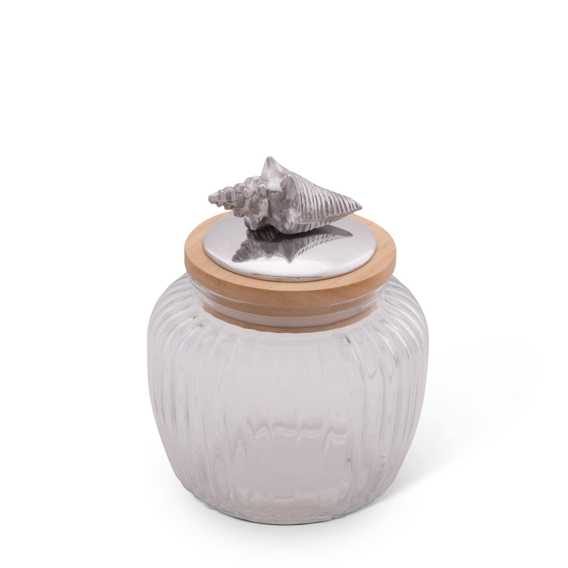 Shell Knob Glass Canisters - themonogram manor 