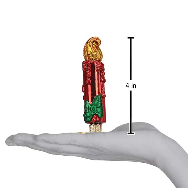 Red Clip - on Candle Ornament - themonogram manor 