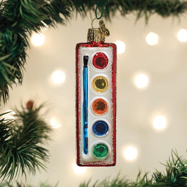 Watercolor Palette Ornament - themonogram manor 