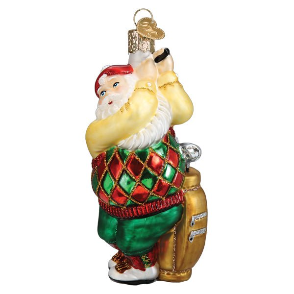 Golfing Santa Ornament - #themonogram manor #