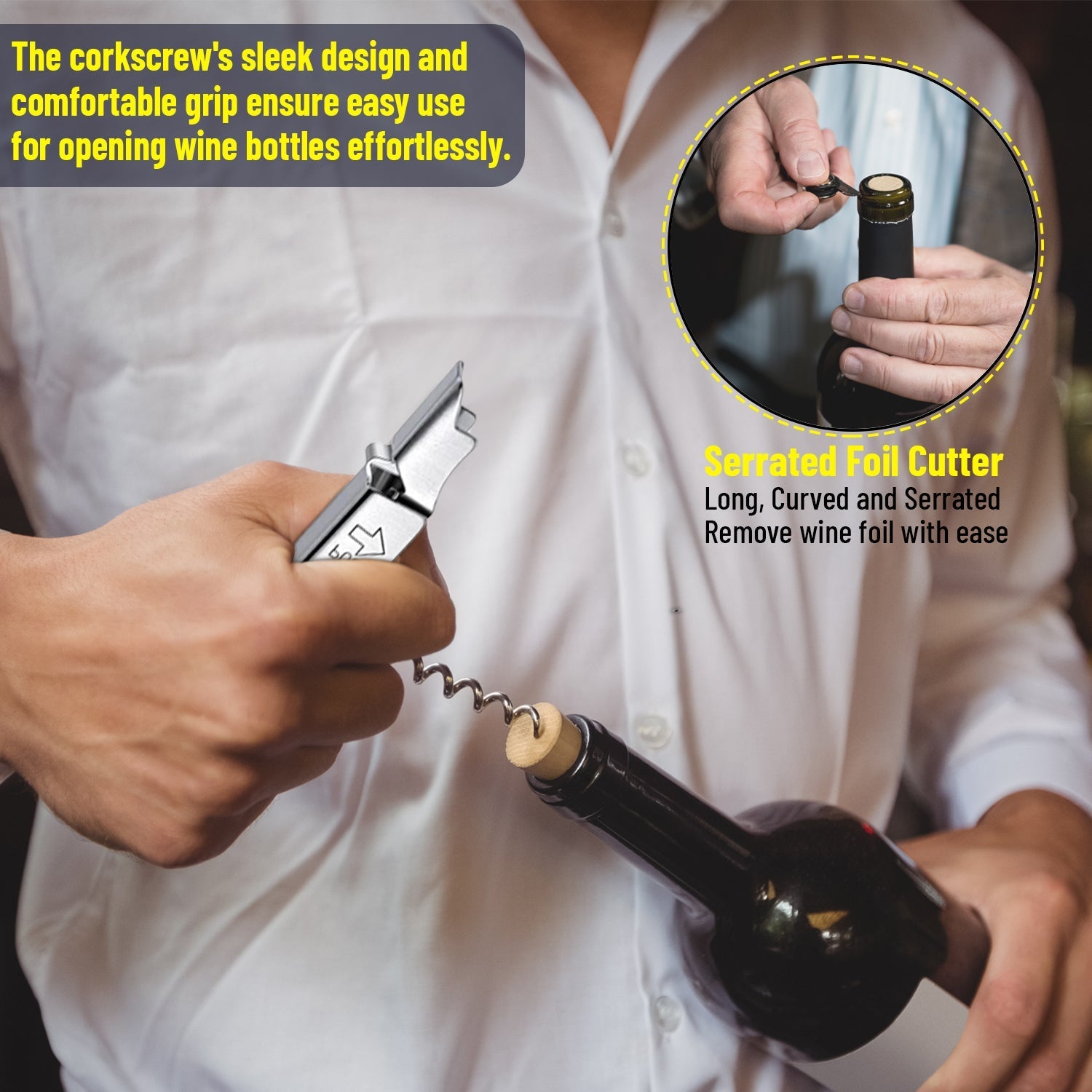 Ultimate Wine Accessories Set Featuring 3 in - 1 Multifunctional Waiters Corkscrew - themonogram manor 