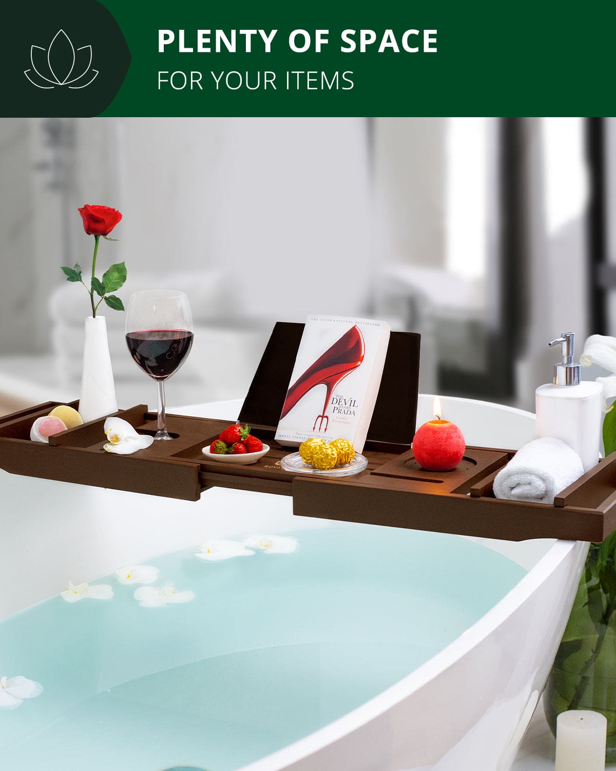 Bathtub Caddy Tray, Brown - themonogram manor 