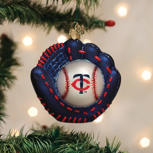 Twins Baseball Mitt Ornament - themonogram manor 