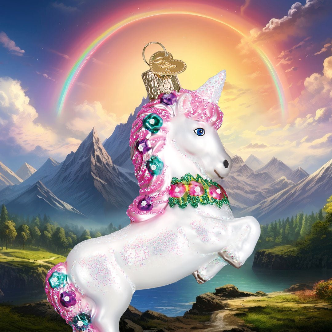 Prancing Unicorn Ornament - #themonogram manor #