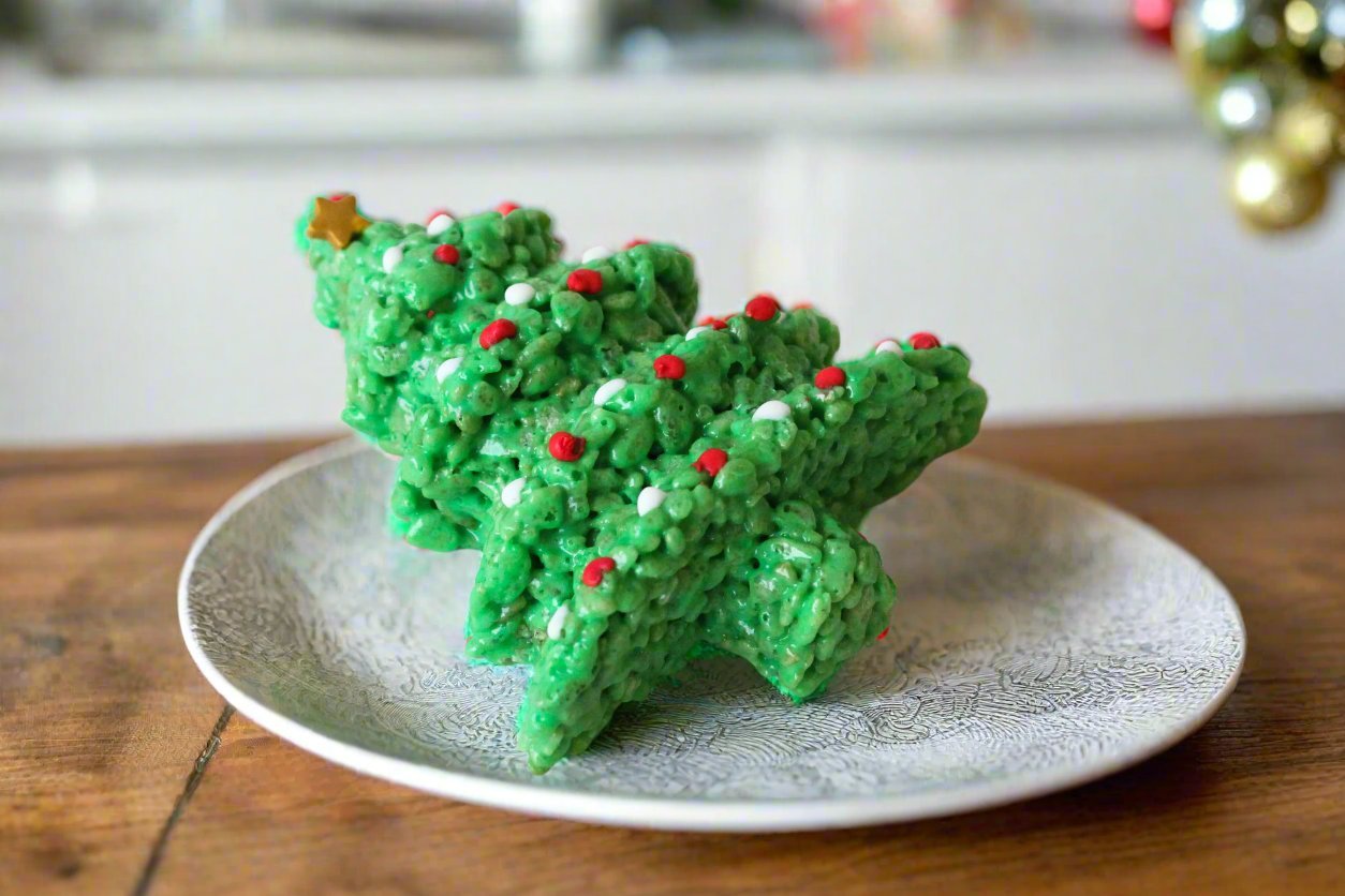 Christmas Tree Rice Crispie Treats - themonogram manor 