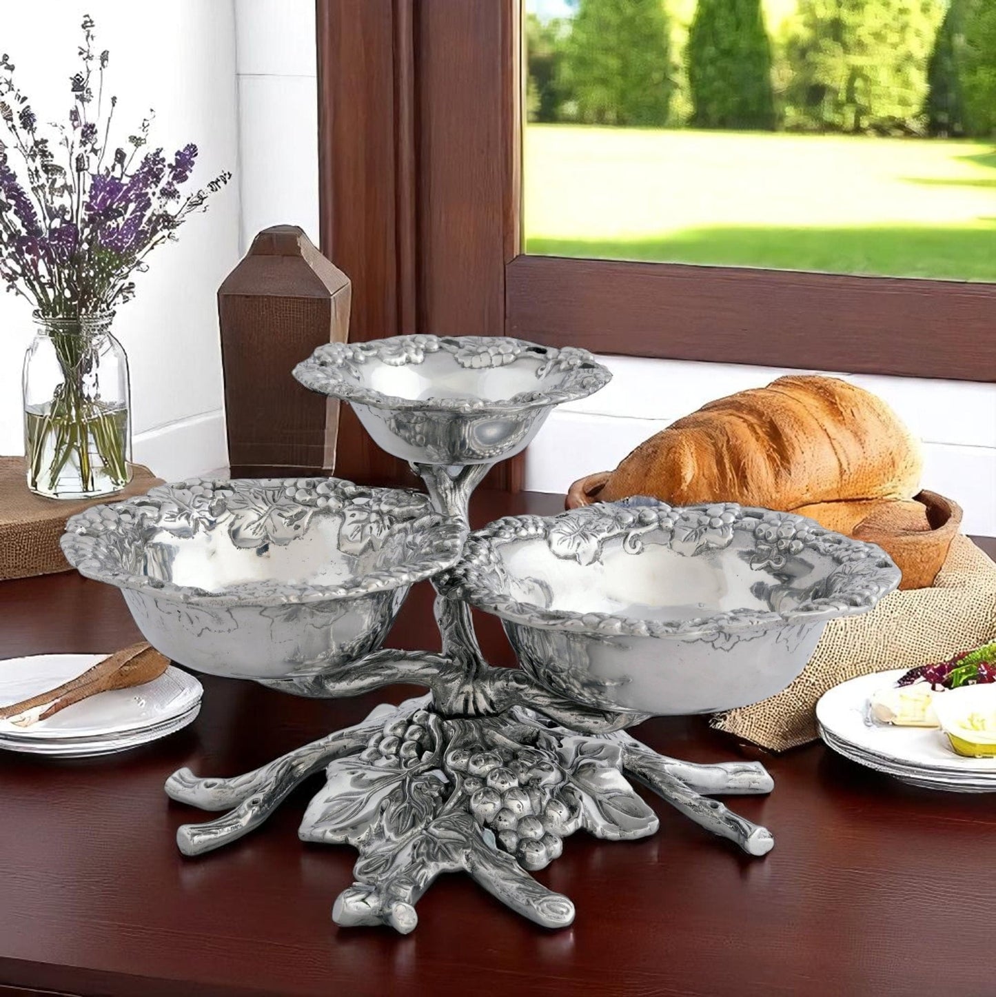 Grape 3-Tiered Bowl - themonogram manor 