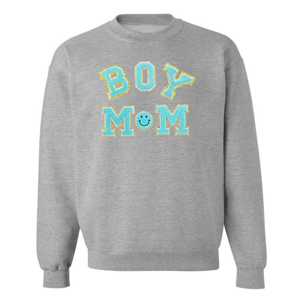 Boy Mom Letter Patch Sweatshirt - themonogram manor 
