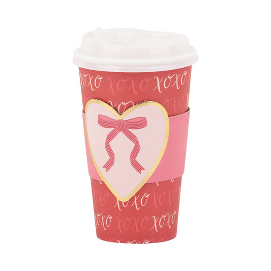 PLTG491 - Heart with Bow To Go Cups - themonogram manor 