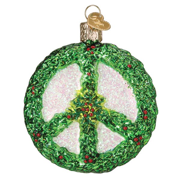 Holly Peace Symbol Ornament - #themonogram manor #