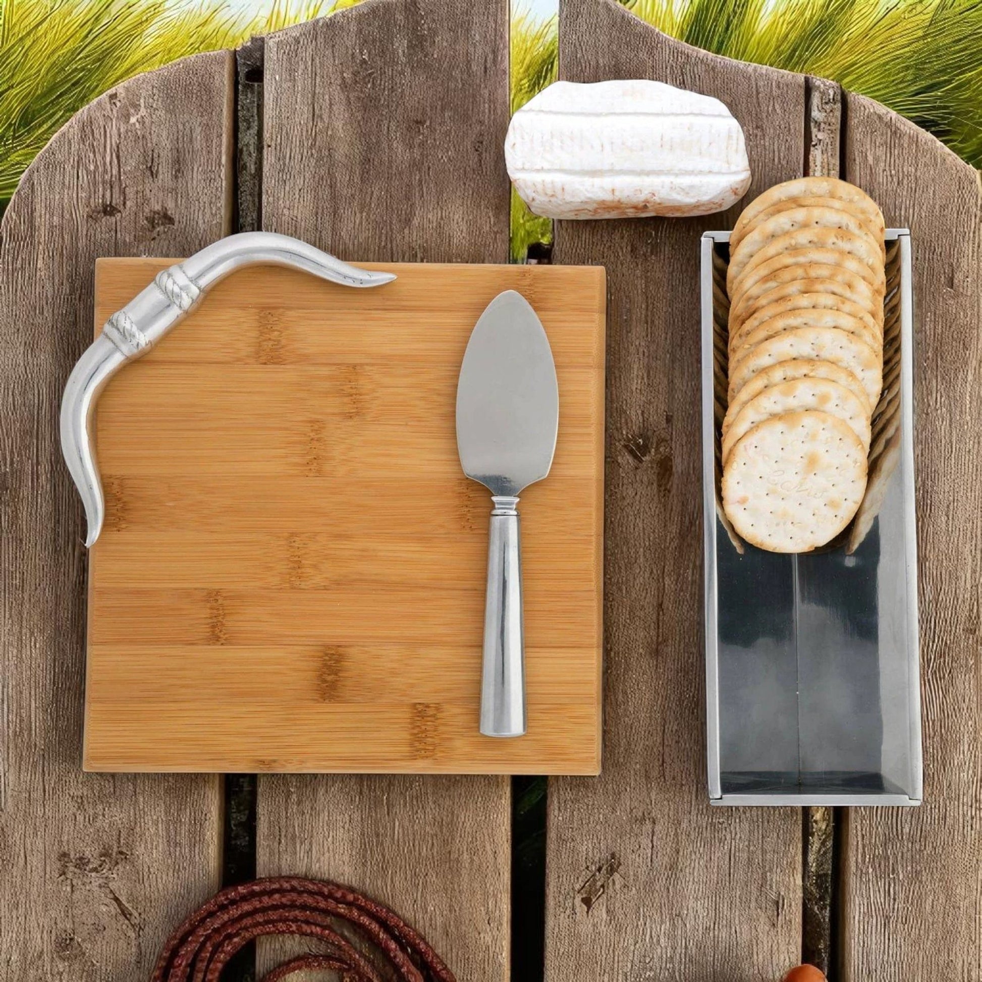 Longhorn Bamboo Cheese Set - themonogram manor 