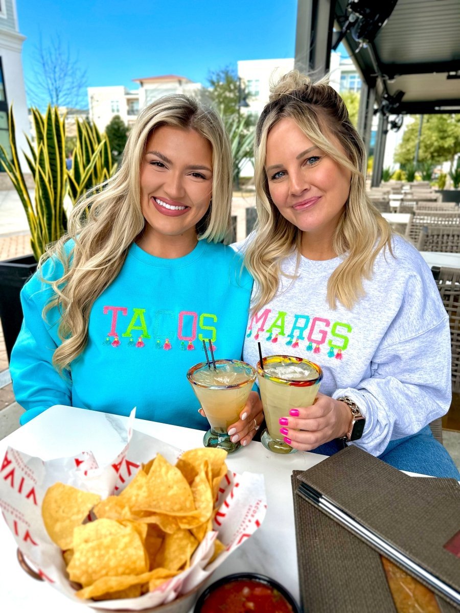 Embroidered Tasseled 'Tacos' Sweatshirt - themonogram manor 