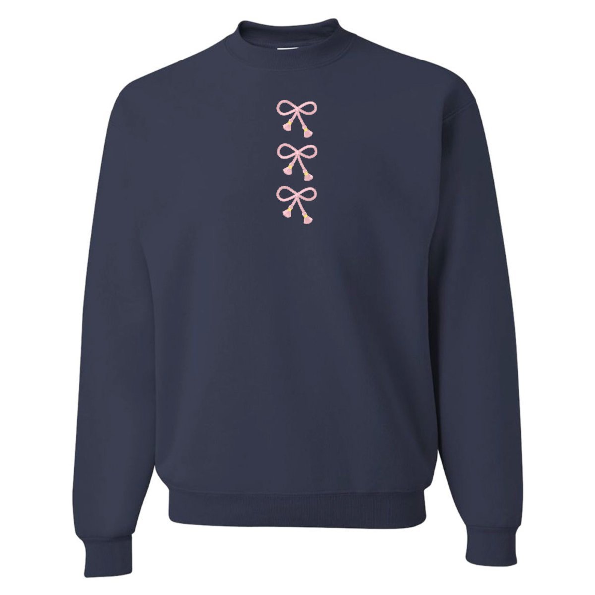 Embroidered Tasseled 'Bows' Sweatshirt - themonogram manor 