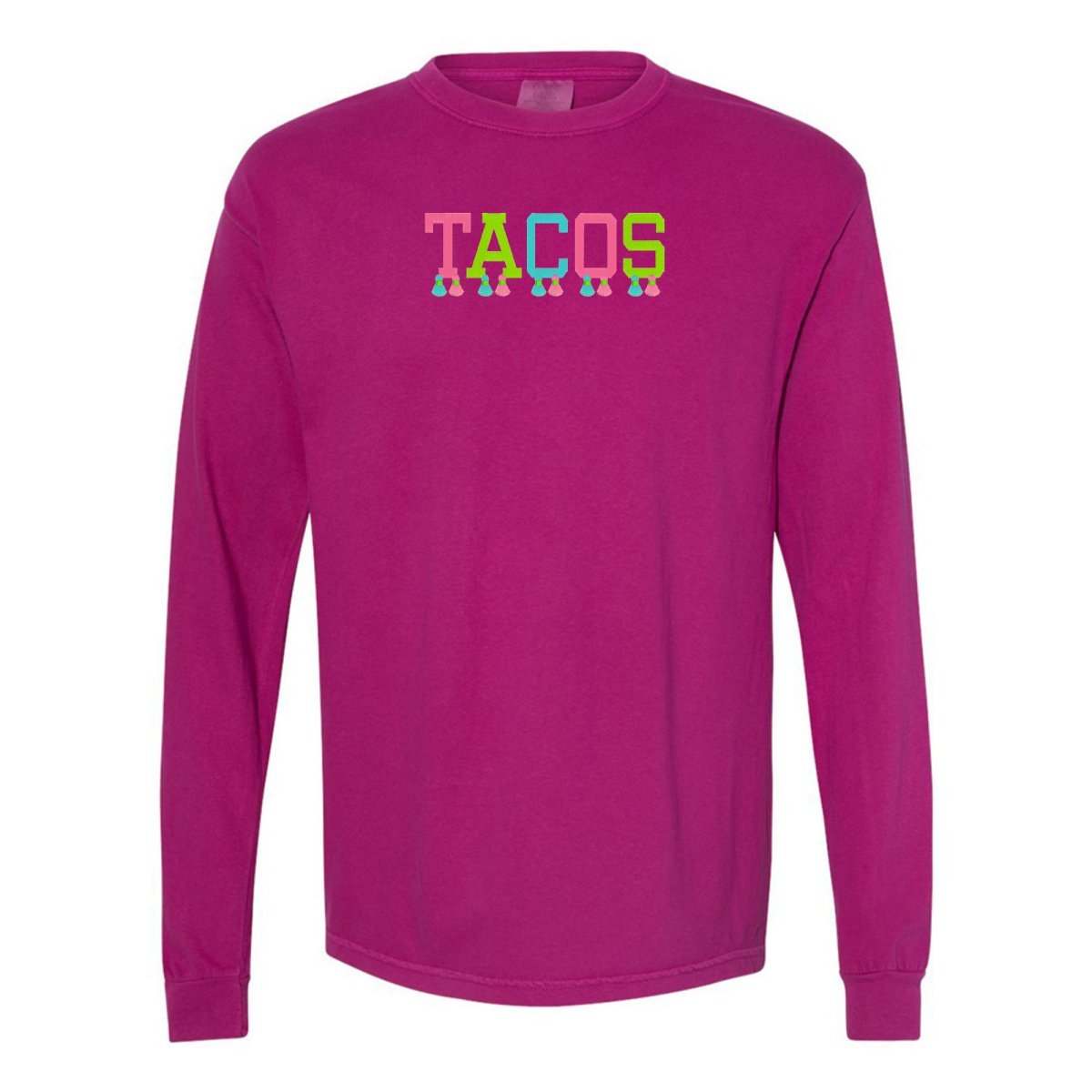 Embroidered Tasseled 'Tacos' Long Sleeve - themonogram manor 