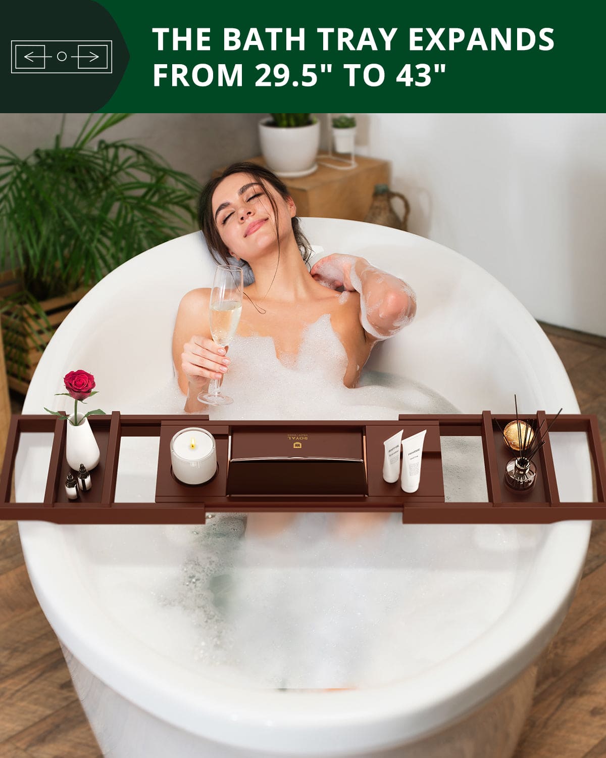 Bathtub Caddy Tray, Brown - themonogram manor 