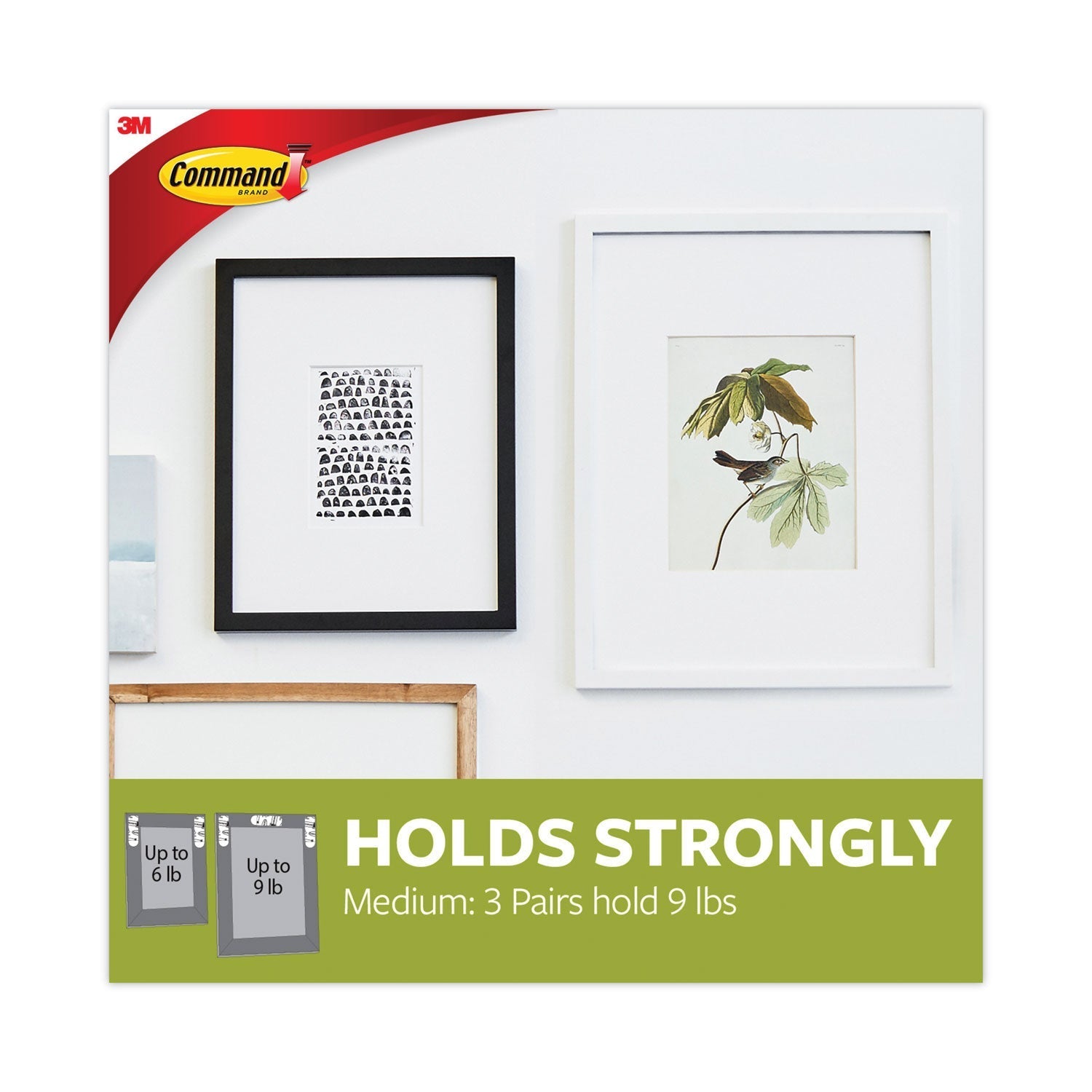 Command Picture Hanging Strips, Cabinet Pack, Removable, Holds Up to 6 lbs per Pair, 0.75 x 2.75, White, 4/Set, 50 Sets/Carton - themonogram manor 