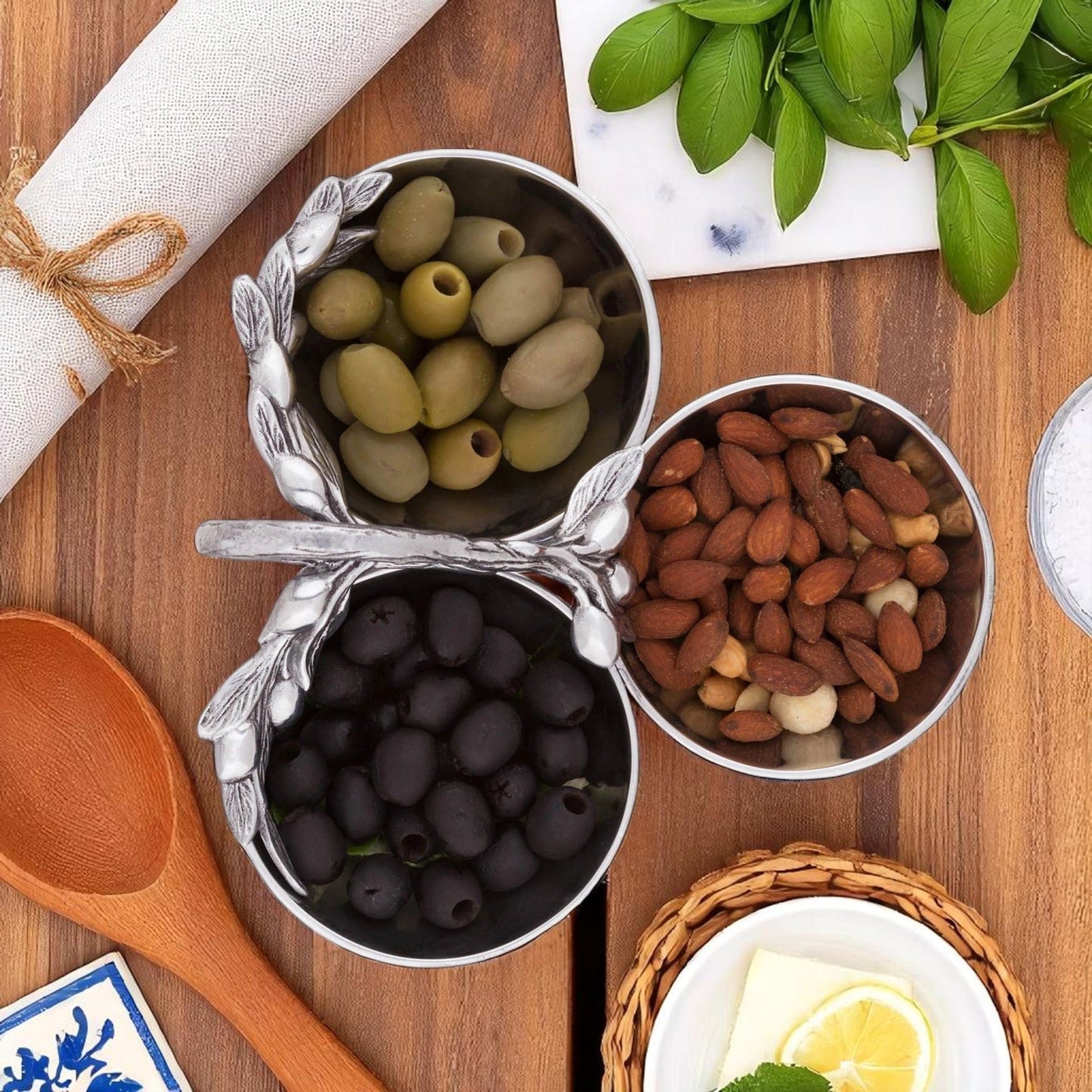 Olive Serving Bowls - themonogram manor 