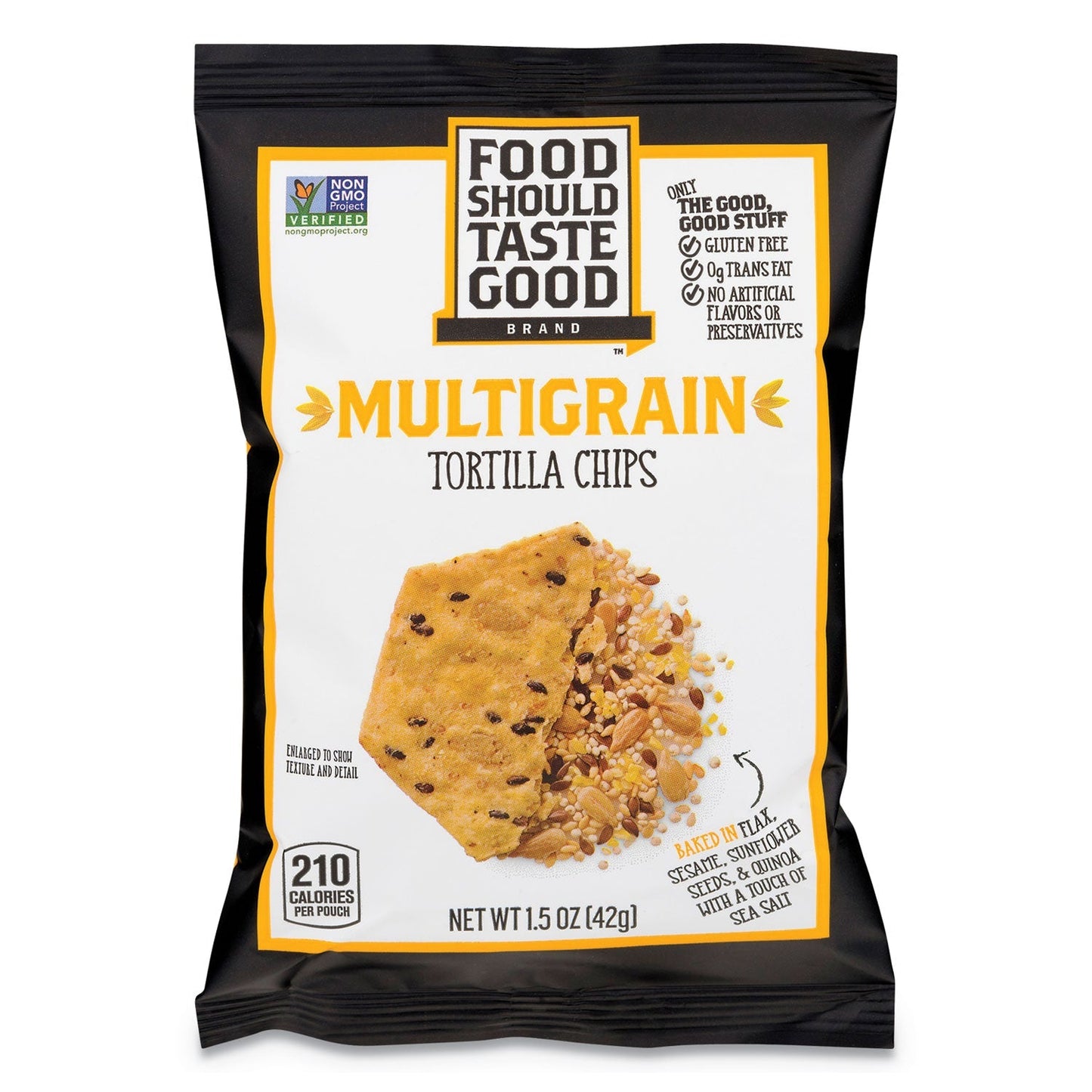 Food Should Taste Good Tortilla Chips, Multigrain with Sea Salt, 1.5 oz, 24/Carton - themonogram manor 