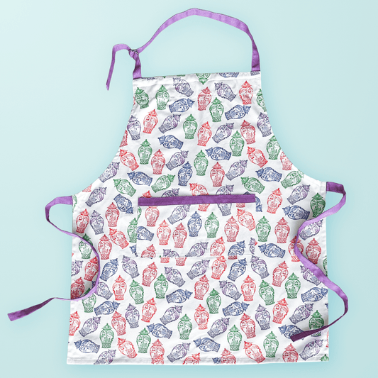 Colorful Ginger Jars Apron - themonogram manor 