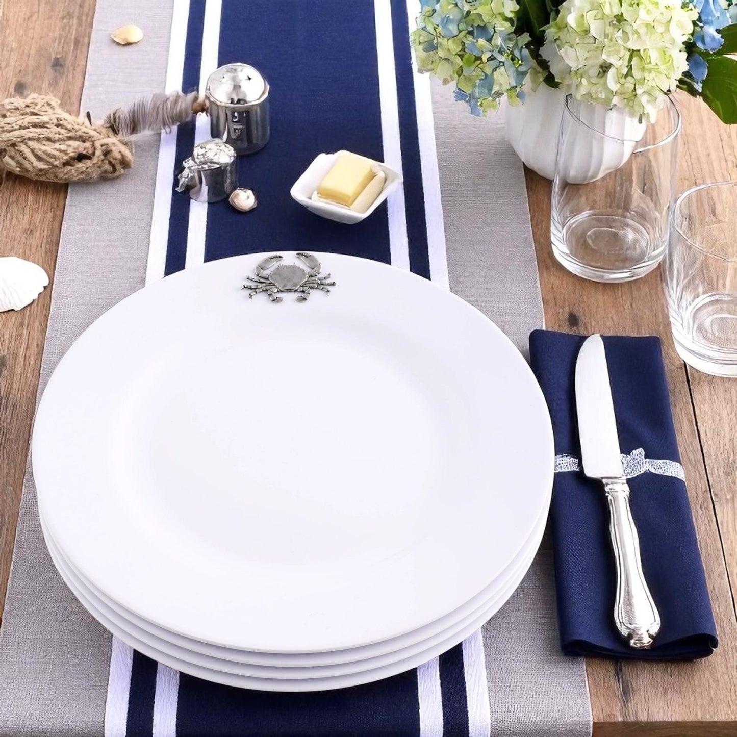 Crab Melamine Lunch Plates - Set of 4 - themonogram manor 