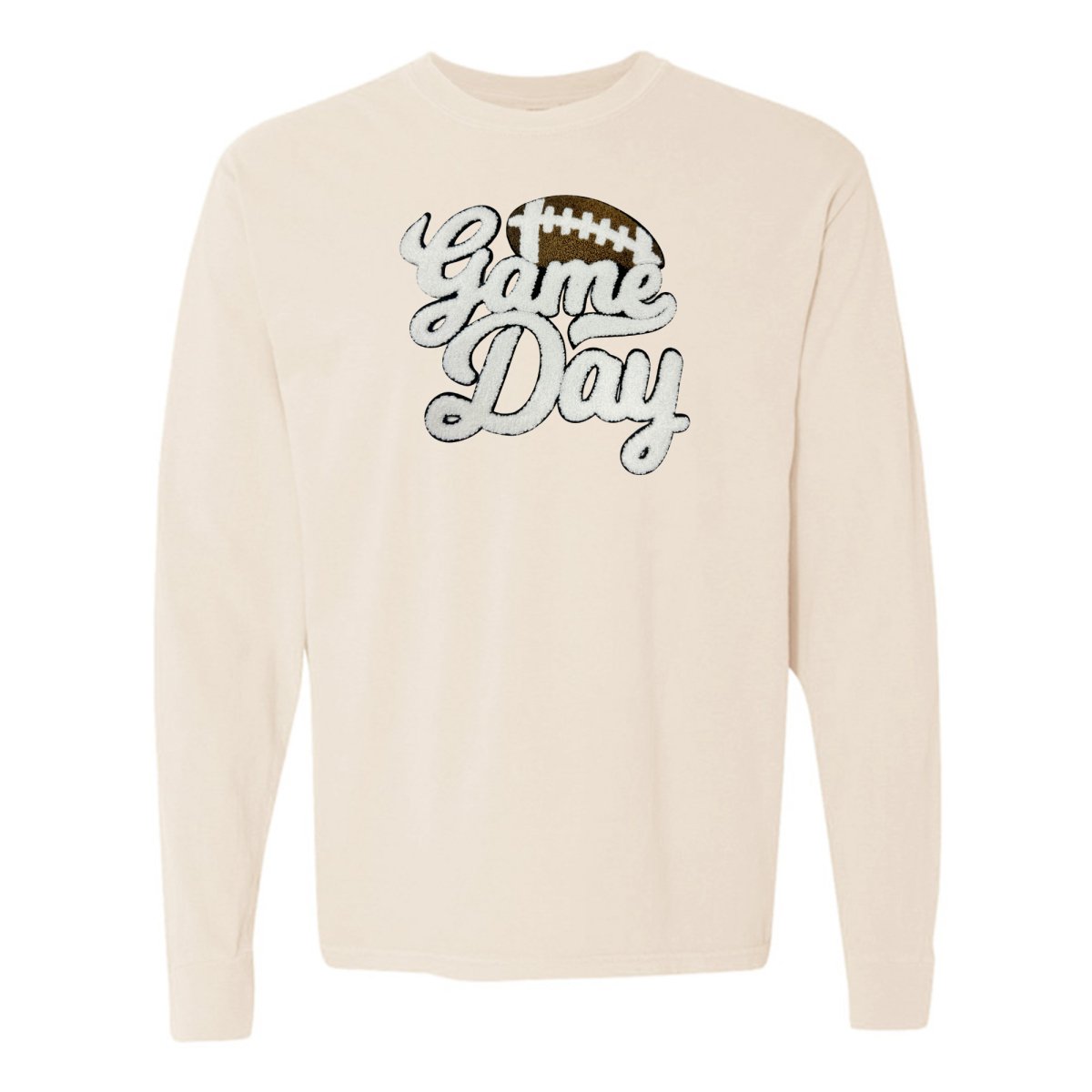 Football 'Game Day' Letter Patch Long Sleeve T-Shirt - themonogram manor 