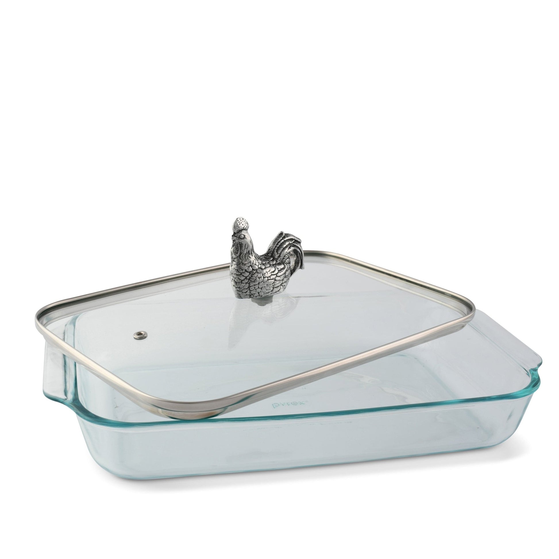 Rooster Lid with Pyrex 3 quart Baking Dish - themonogram manor 