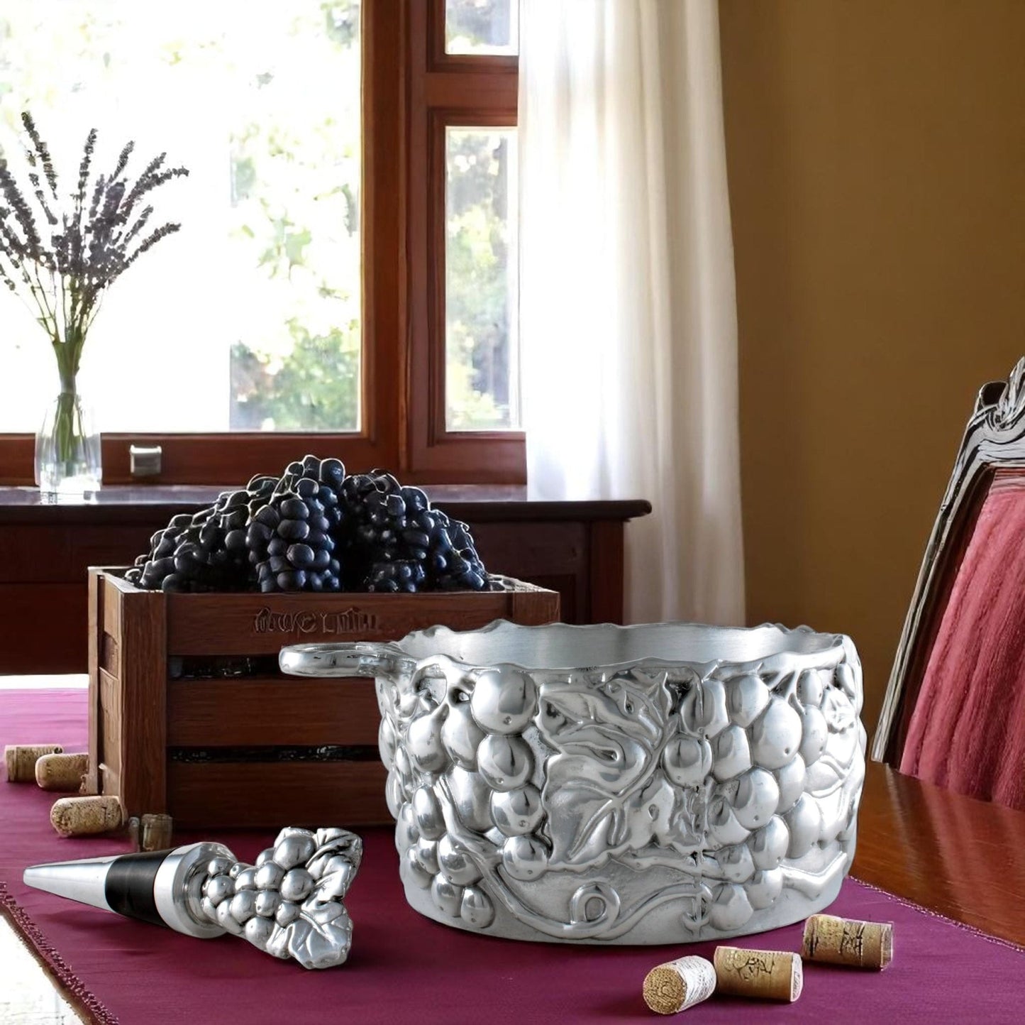 Grape Wine Caddy and Stopper Set - themonogram manor 