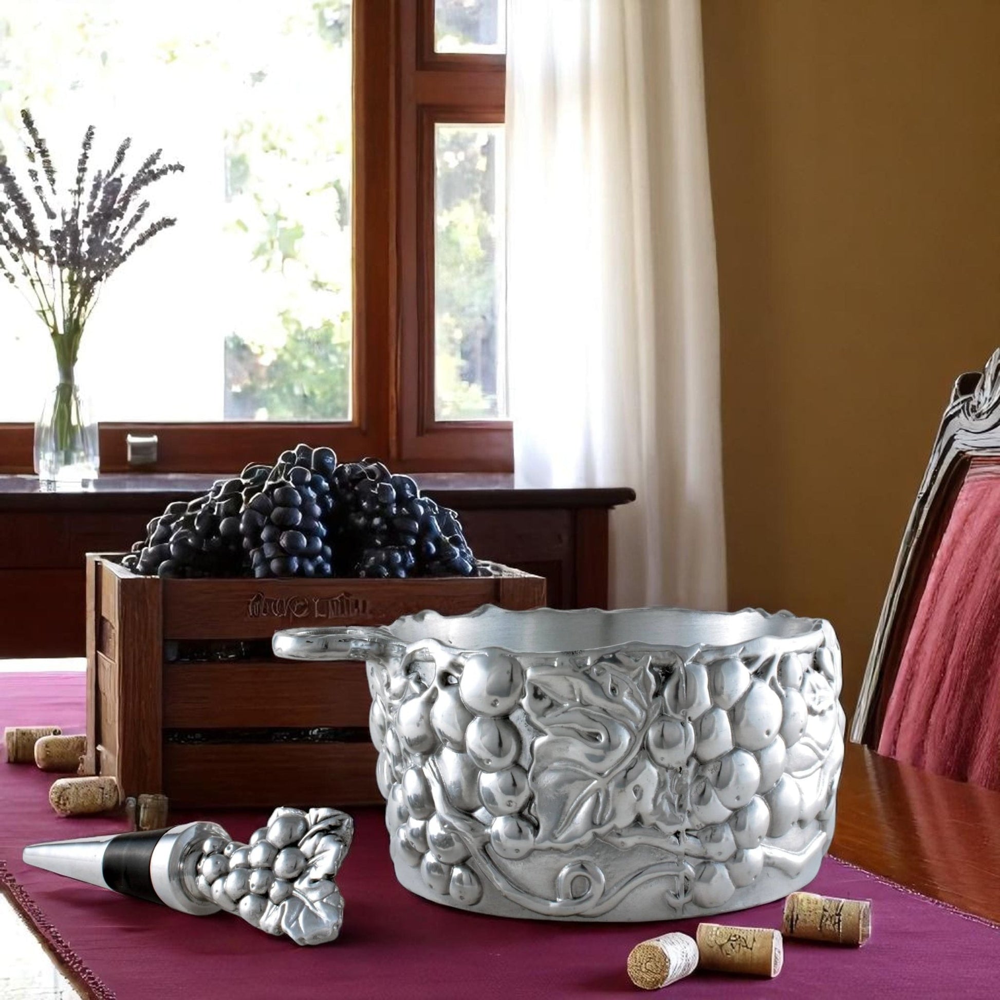 Grape Wine Caddy and Stopper Set - themonogram manor 
