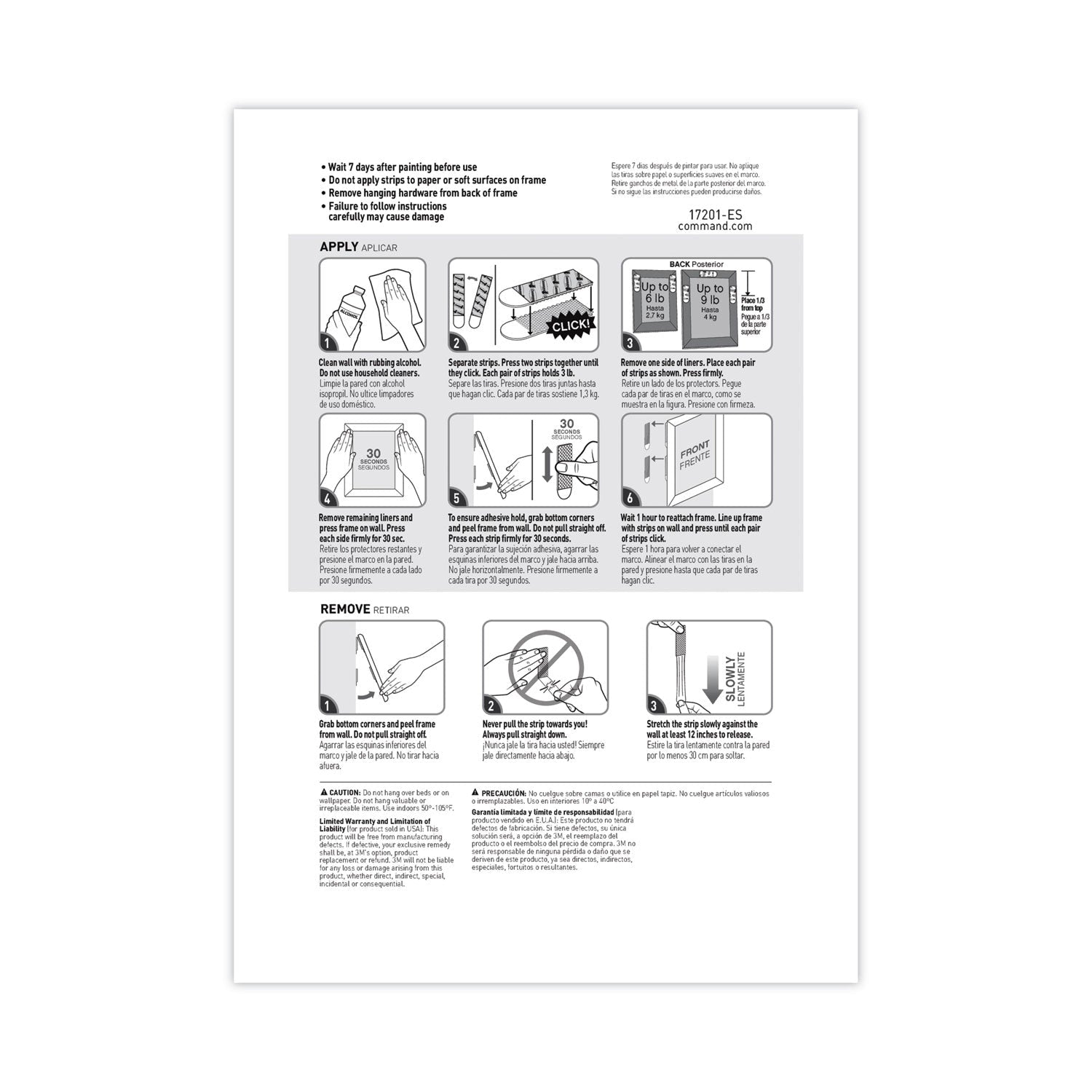 Command Picture Hanging Strips, Cabinet Pack, Removable, Holds Up to 6 lbs per Pair, 0.75 x 2.75, White, 4/Set, 50 Sets/Carton - themonogram manor 