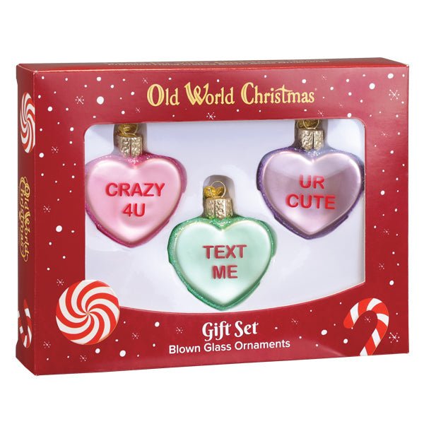 Conversation Hearts Set Ornament - themonogram manor 