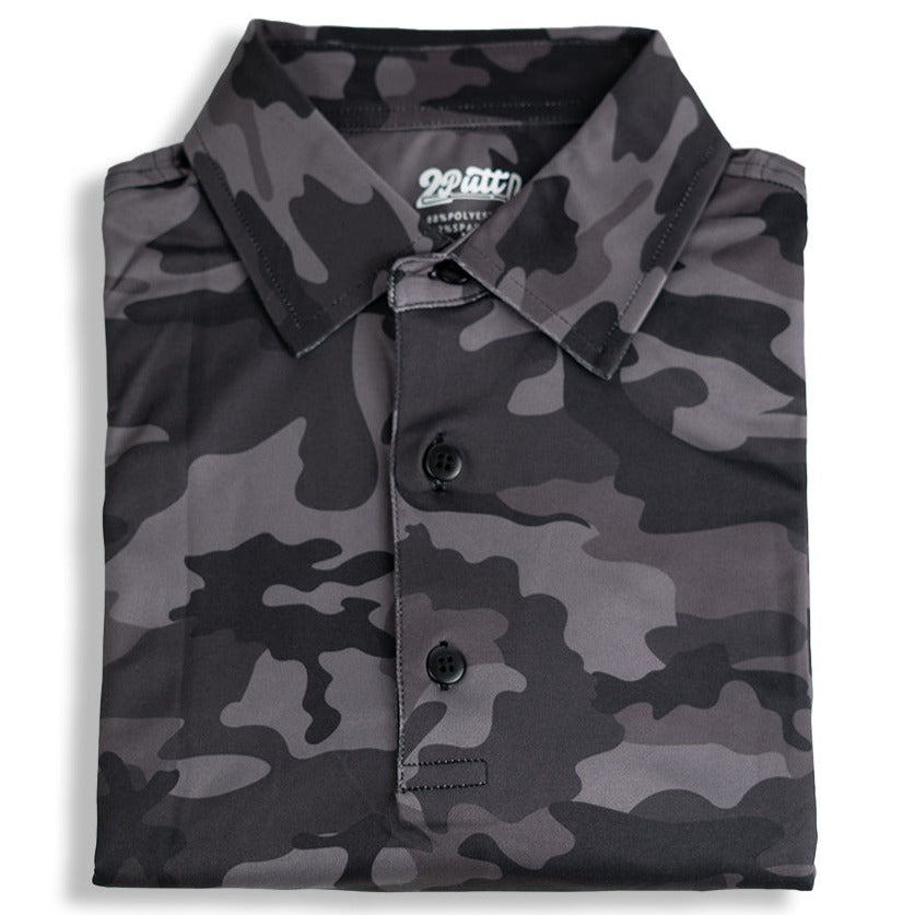 Black Camo Men's Polo - themonogram manor 