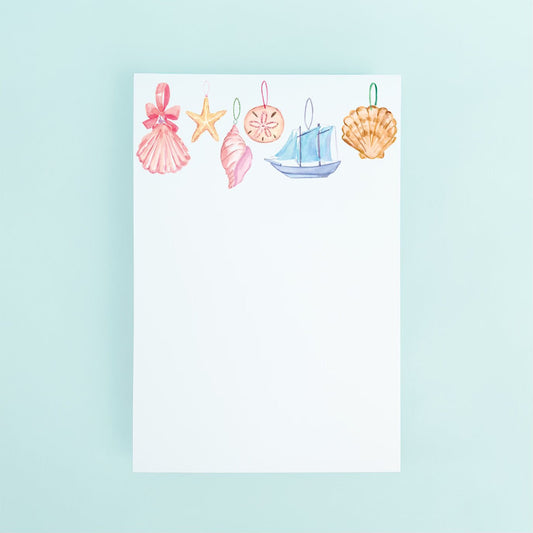 Seashell Ornaments Notepad - themonogram manor 